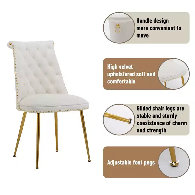 Chaises de salle à manger en velours