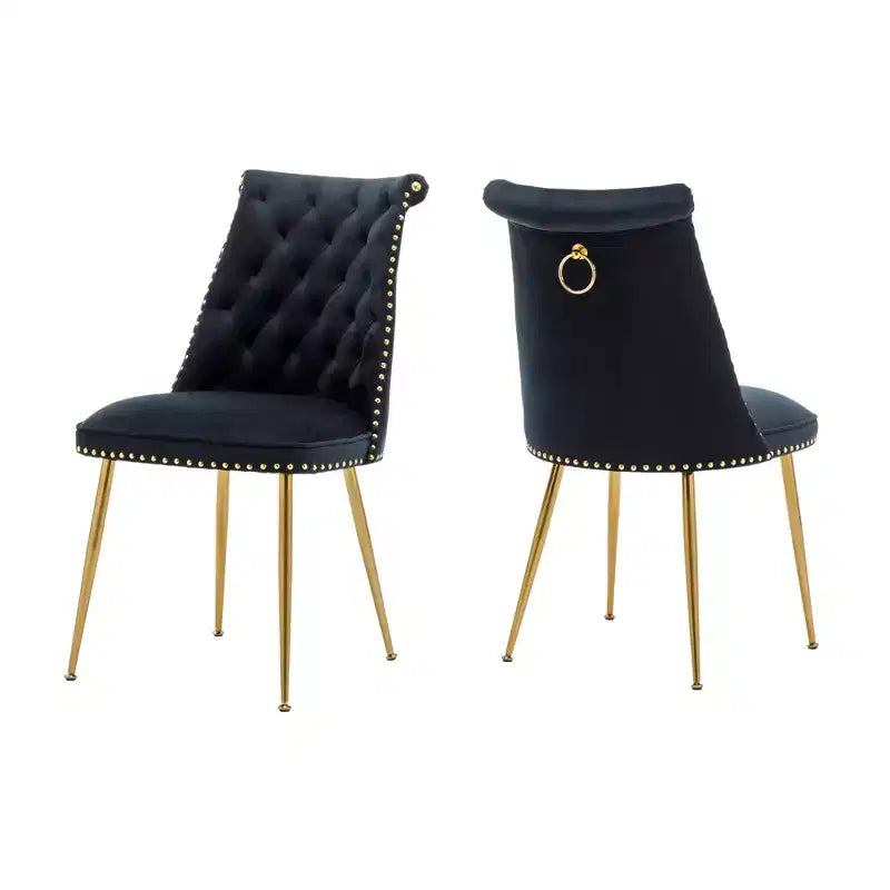 Chaises de salle à manger en velours
