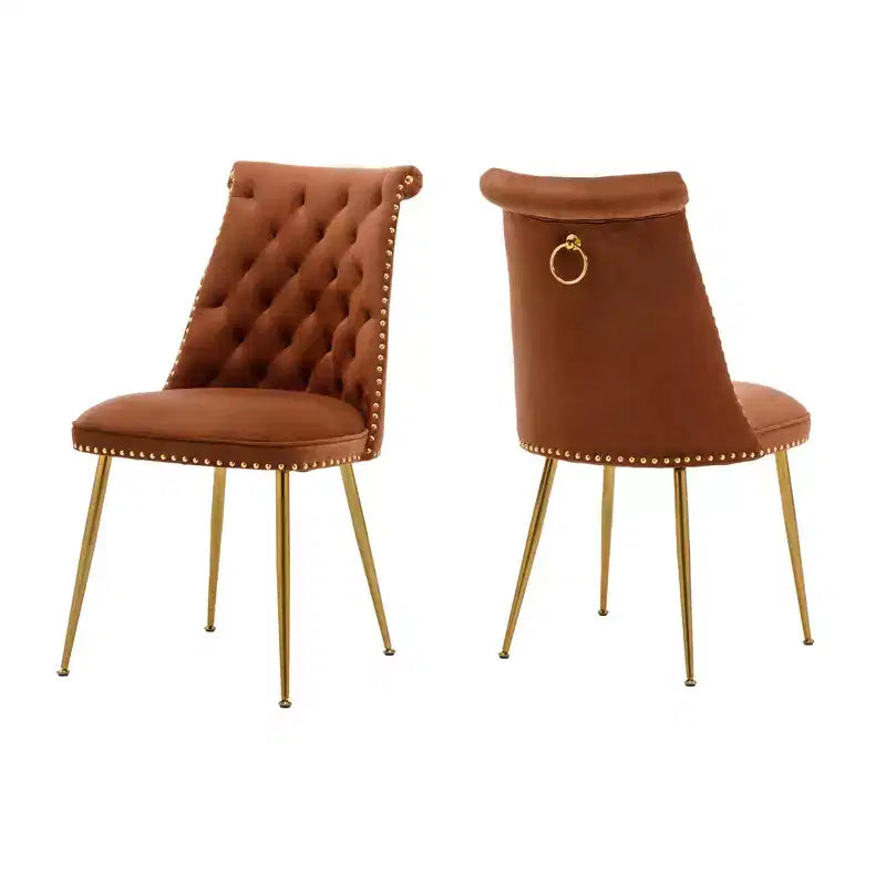 Chaises de salle à manger en velours