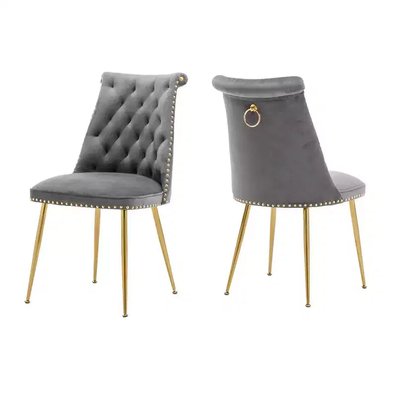 Chaises de salle à manger en velours
