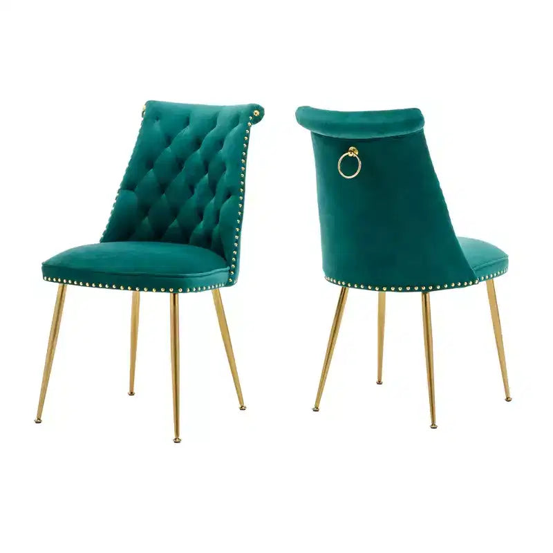 Chaises de salle à manger en velours