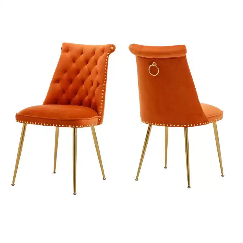 Chaises de salle à manger en velours