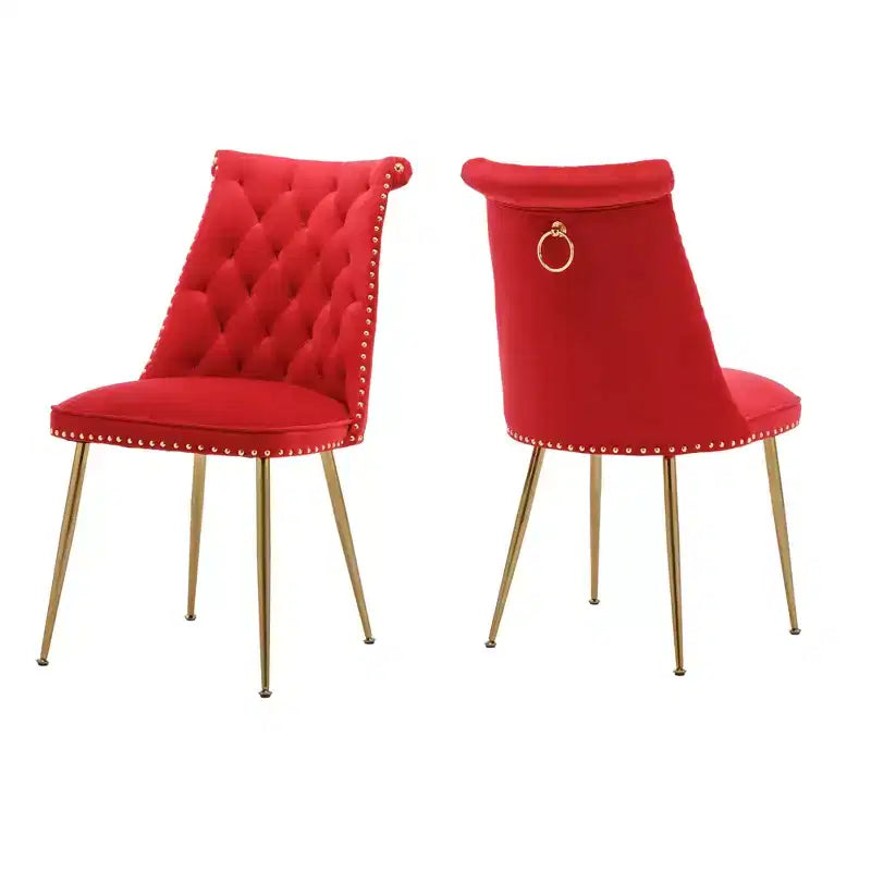 Chaises de salle à manger en velours