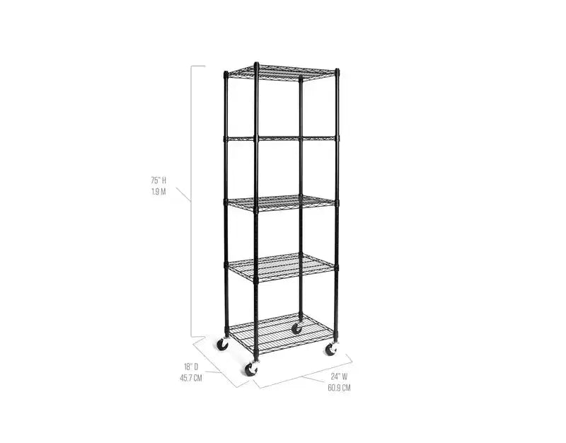 Étagère en acier à 5 niveaux UltraDurable 24 x 18