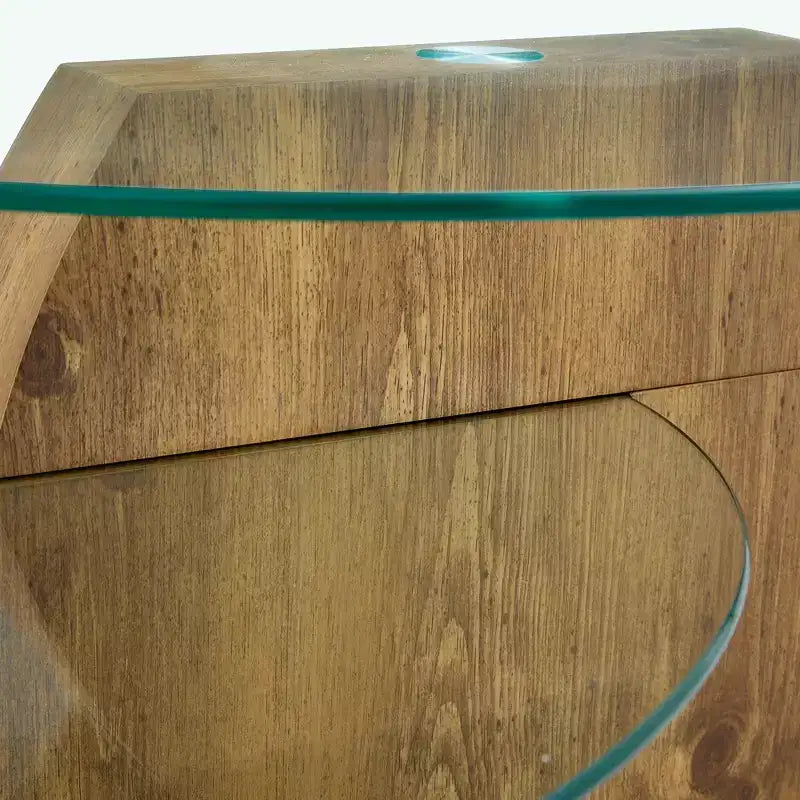 Table basse ovale avec double plateau, table basse de cocktail en verre, table d'appoint de canapé, table basse centrale, marbre