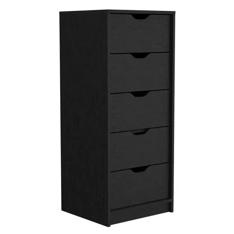 Commode haute et étroite pour chambre à coucher avec 5 tiroirs, commode de rangement, table de chevet avec système coulissant pour placard, chevet, salon, couloir