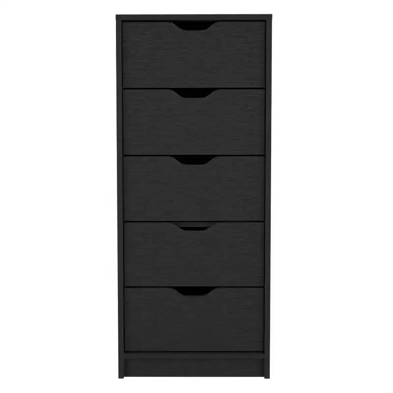 Commode haute et étroite pour chambre à coucher avec 5 tiroirs, commode de rangement, table de chevet avec système coulissant pour placard, chevet, salon, couloir