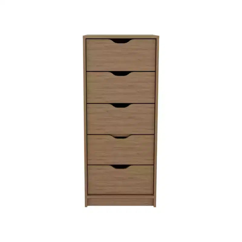 Commode haute et étroite pour chambre à coucher avec 5 tiroirs, commode de rangement, table de chevet avec système coulissant pour placard, chevet, salon, couloir