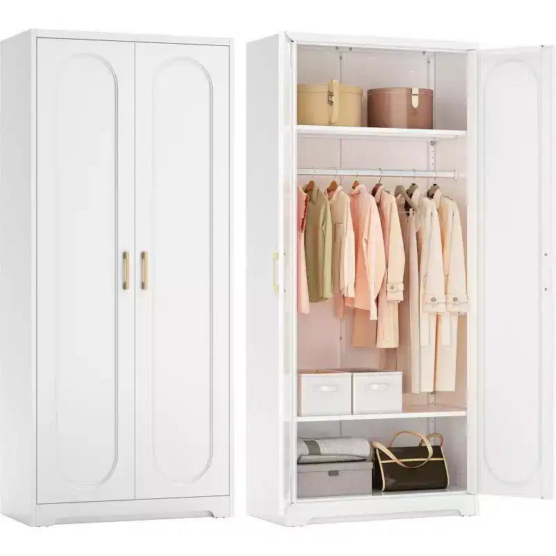 Armoire métallique Vestiaire Casier 180 cm de haut avec tringle Noir Rangement de vêtements
