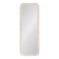 Miroir Mural Rectangulaire Encadré, Blanc, 18x48