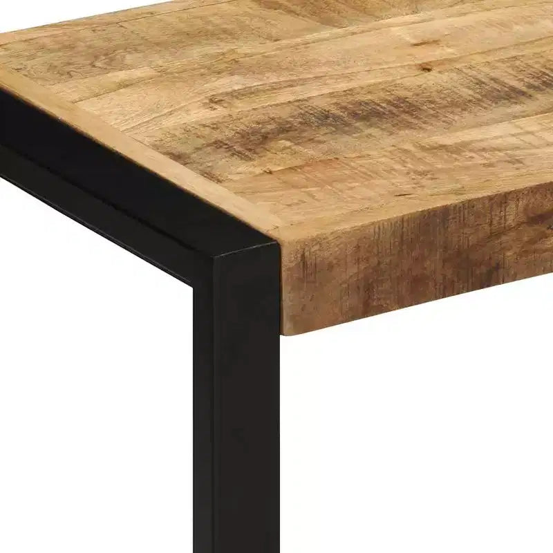 Banc Bois naturel Bois de manguier massif brut, fer