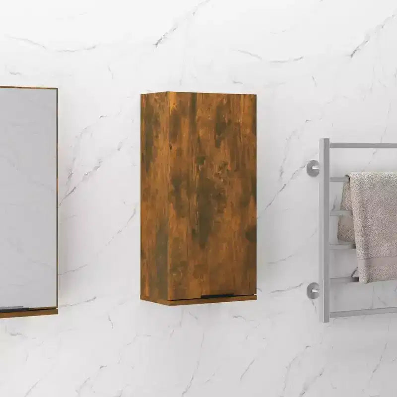 Meuble bas de salle de bain chêne fumé bois d'ingénierie moyen