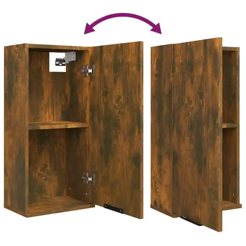 Meuble bas de salle de bain chêne fumé bois d'ingénierie moyen