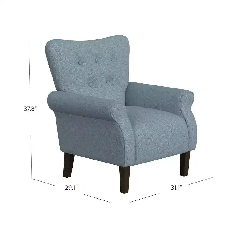 Fauteuil d'appoint à accoudoirs arrondis