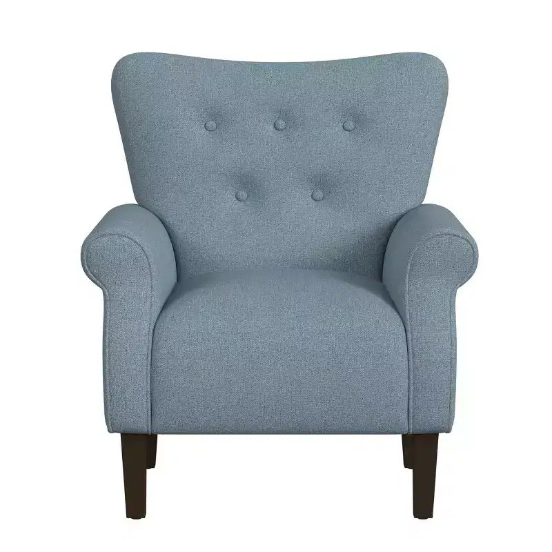 Fauteuil d'appoint à accoudoirs arrondis