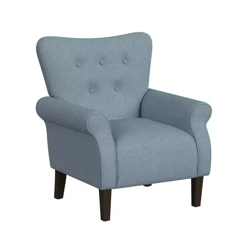 Fauteuil d'appoint à accoudoirs arrondis